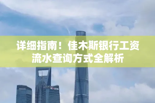 详细指南！佳木斯银行工资流水查询方式全解析