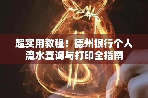 超实用教程！德州银行个人流水查询与打印全指南