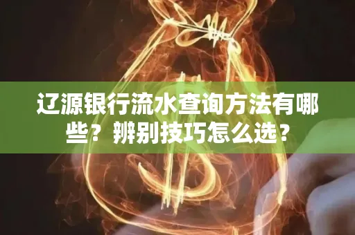 辽源银行流水查询方法有哪些?辨别技巧怎么选?